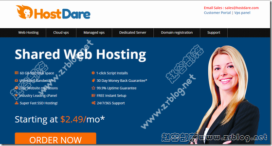  HostDare: 20% off for Japanese VPS, $18.39% off for half a year, and 40% off for Los Angeles VPS, $10.4/year on