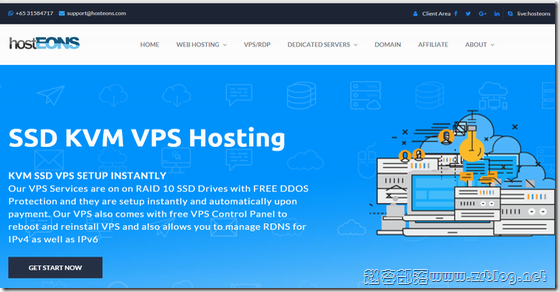  Hosteons VPS host double hard disk/double traffic starting from $16 per year, 5 machine rooms including Los Angeles/Dallas